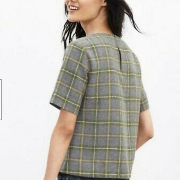 Wool, Plaid Short Sleeved Shirt - Picture 7 of 9